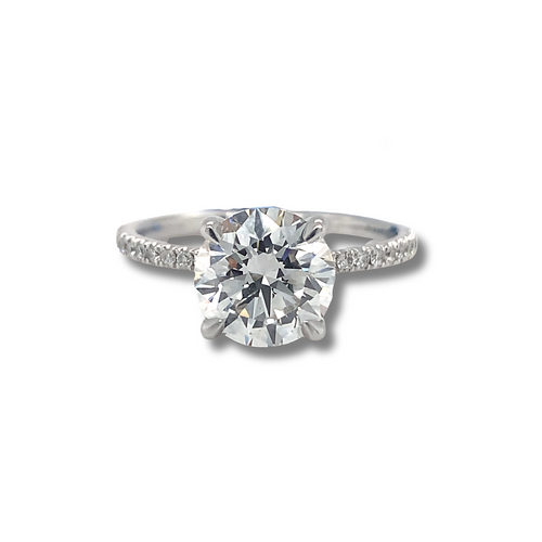 14kt White Gold 2.16 TDW  Round Brilliant Lab Grown Diamond Ring