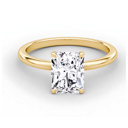 14kt Yellow Gold 1.00 TDW Radiant Cut Lab Grown Diamond Ring