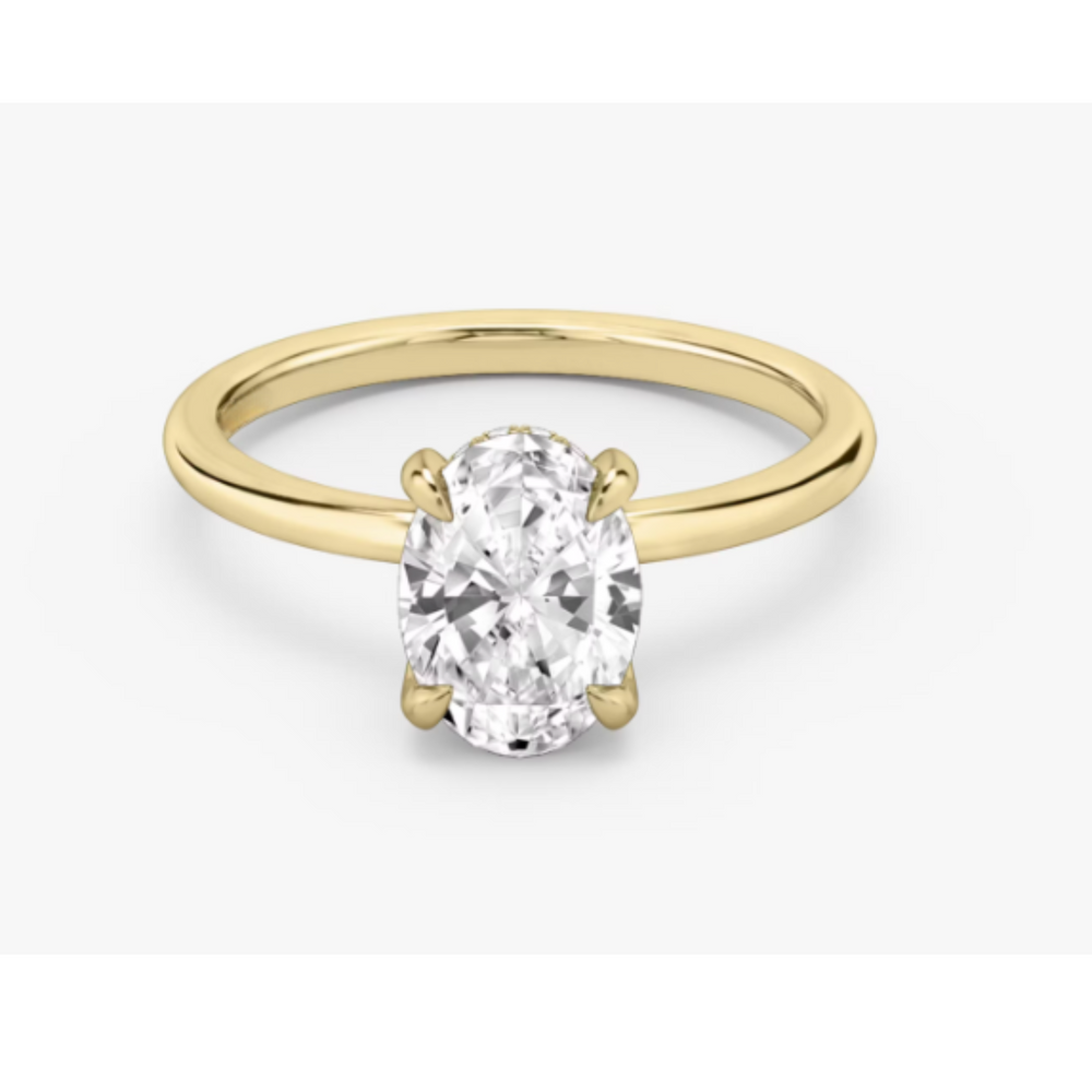 18kt Yellow Gold 3.06 TDW Oval Cut Lab Grown Diamond Ring