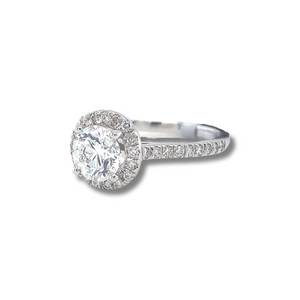 14kt White Gold 1.34 TDW Round Brilliant Lab Grown Diamond Ring