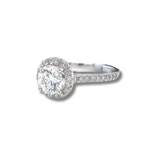 14kt White Gold 1.34 TDW Round Brilliant Lab Grown Diamond Ring