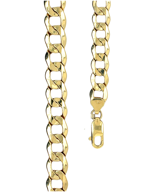 10kt Yellow Gold 4mm 8" Curb Link Bracelet