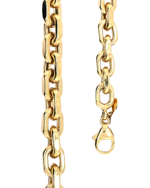 10kt Yellow Gold 7.5" Open Link Fancy Bracelet