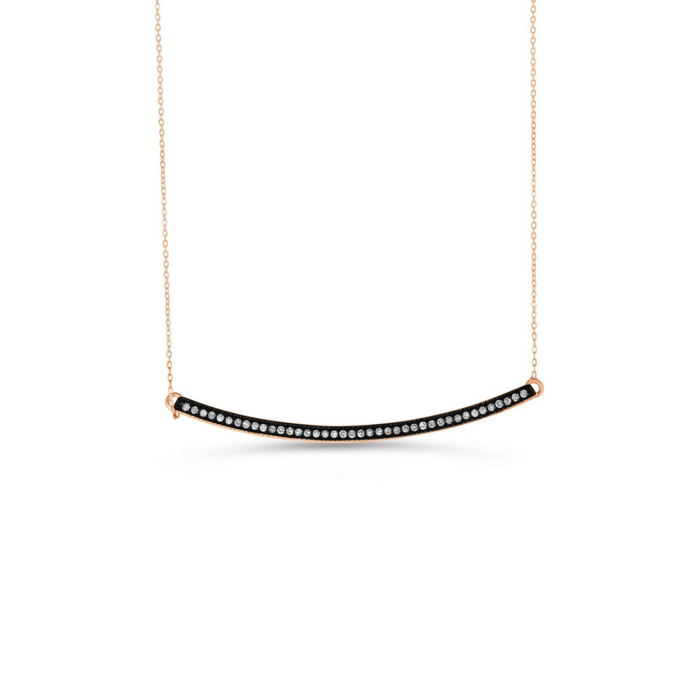 10kt Rose Gold Diamond Bar Pendant