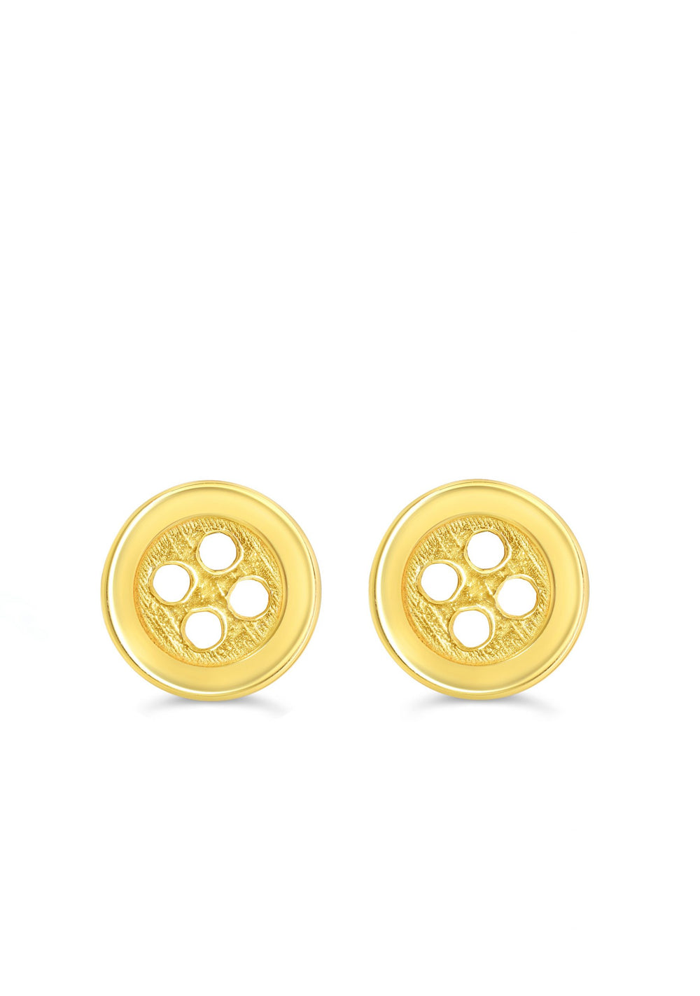 10kt Yellow Gold Baby Button Earrings