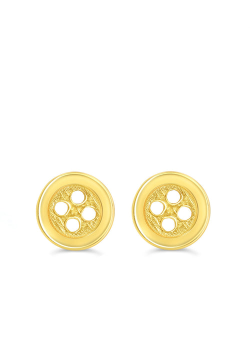 10kt Yellow Gold Baby Button Earrings
