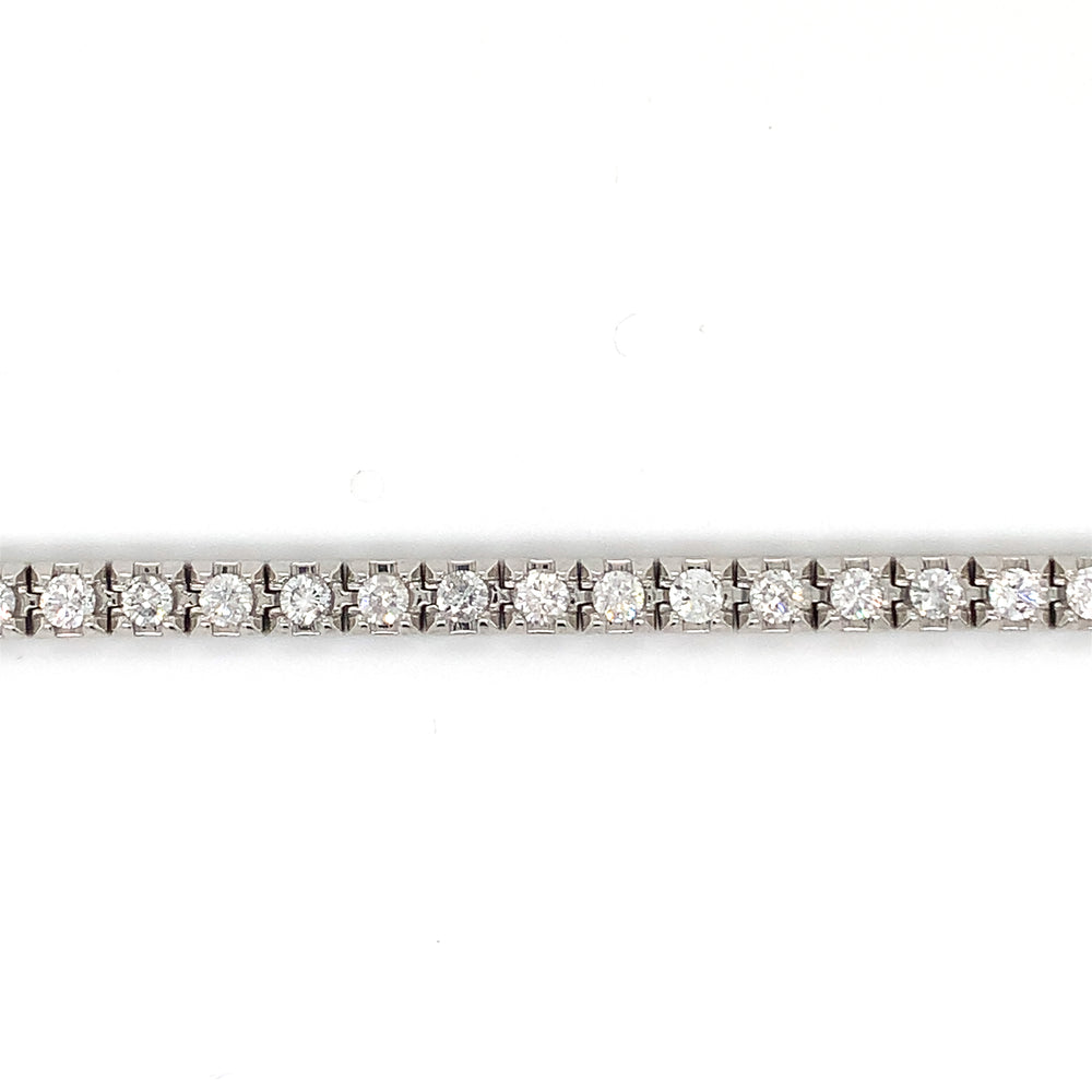 14KT White Gold Natural Diamond 5ct TW Tennis Bracelet