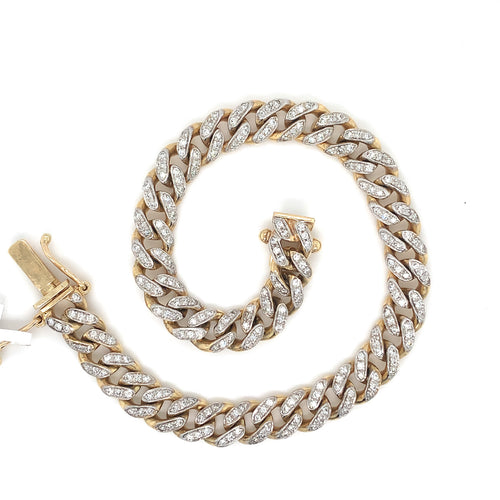 10KT Yellow Gold Natural Diamond 2.75TW Bracelet