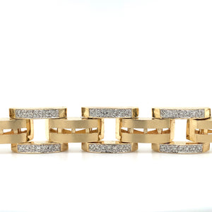 14KT Yellow Gold Natural Diamond 3.00TW Bracelet