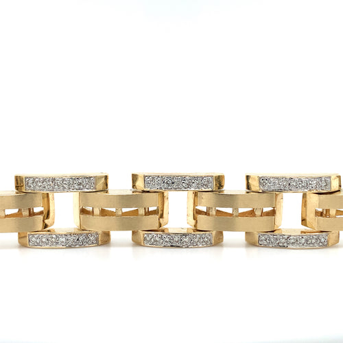 14KT Yellow Gold Natural Diamond 3.00TW Bracelet