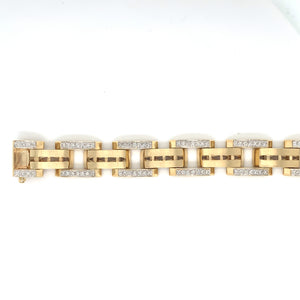 14KT Yellow Gold Natural Diamond 3.00TW Bracelet
