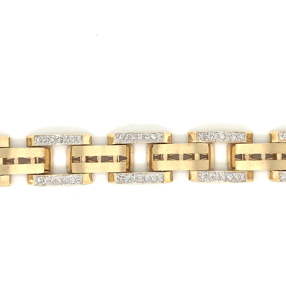 14KT Yellow Gold Natural Diamond 3.00TW Bracelet
