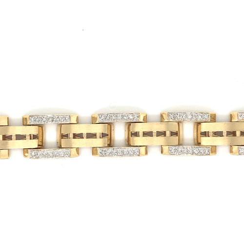 14KT Yellow Gold Natural Diamond 3.00TW Bracelet