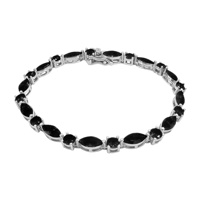 Sterling Silver Black CZ Bracelet