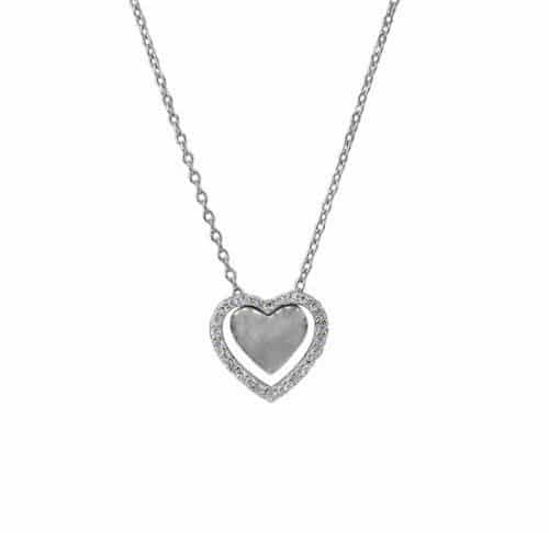 Sterling Silver Moving Heart Pendant
