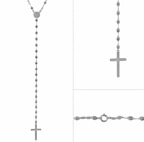 Sterling Silver Cross Rosary
