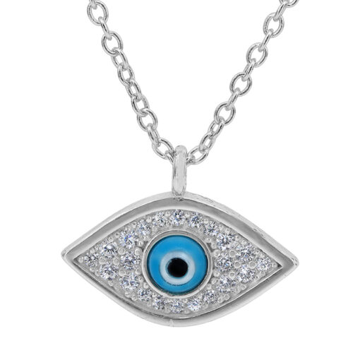 Sterling Silver Evil Eye Necklace