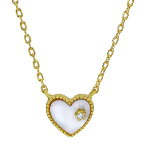 Gold Plated Sterling Silver Heart Necklace