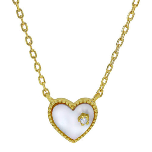 Gold Plated Sterling Silver Heart Necklace
