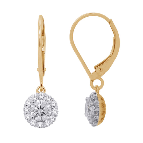 10kt Yellow Gold 1.00TDW Lab Grown Diamond Earrings