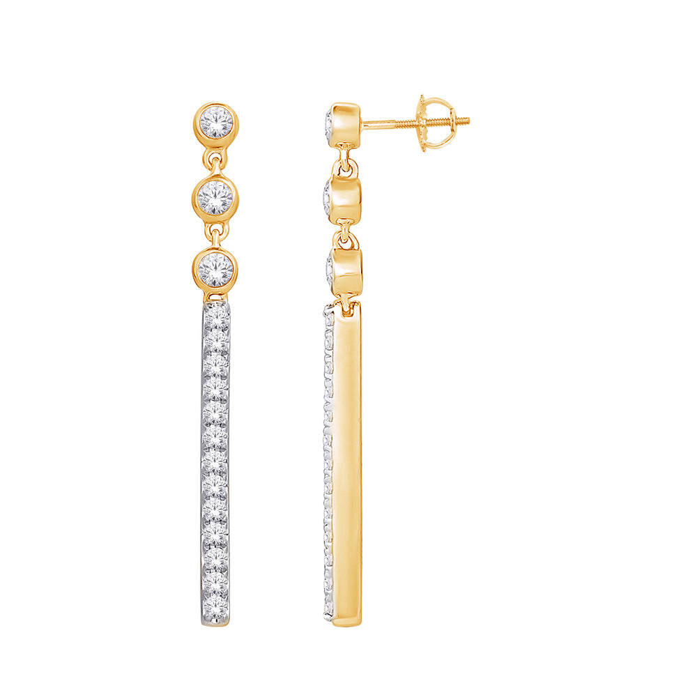 10kt Yellow Gold 0.33TDW Lab Grown Diamond Earrings