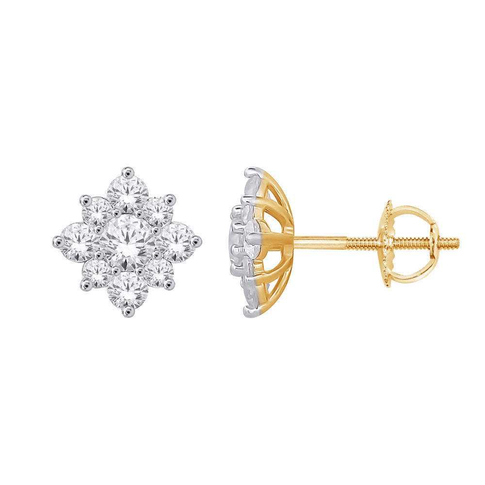 10kt Yellow Gold 1.00TDW Lab Grown Diamond Screwback Studs