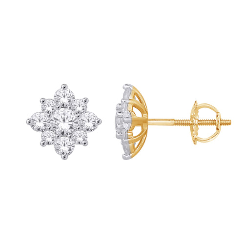 10kt Yellow Gold 1.00TDW Lab Grown Diamond Screwback Studs