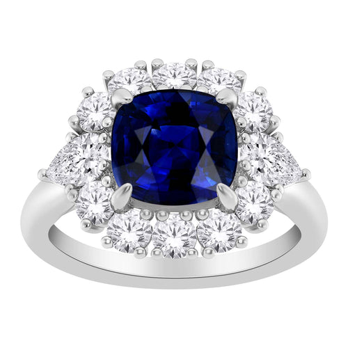 10kt White Gold 1.00 Emerald + 0.75TW Diamond Ring