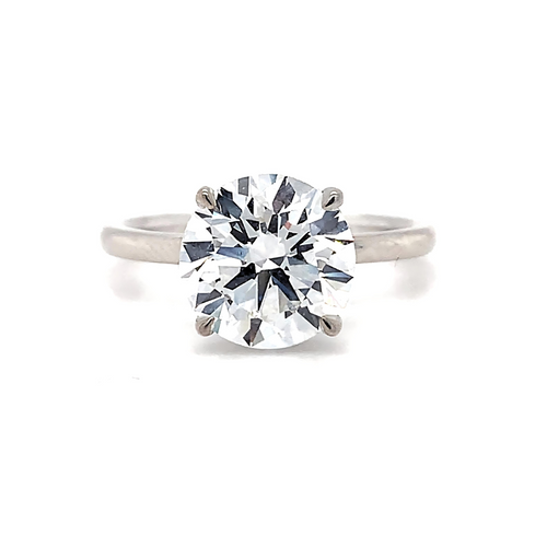 18kt White Gold 3.11 TDW Round Brilliant Cut Lab Grown Diamond Ring