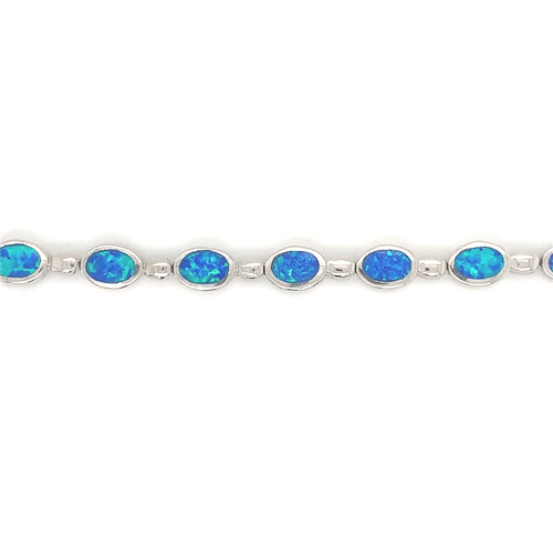Sterling Silver Fancy Tennis Bracelet