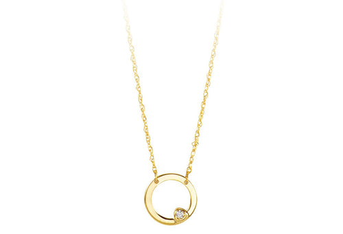 10kt Yellow Gold Diamond Necklace