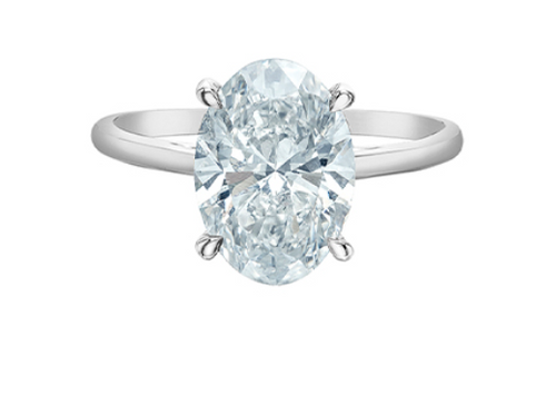 14kt White Gold 0.52 TDW Oval Lab Grown Diamond Ring