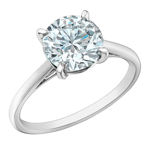 The Cathedral Classic - Round Brilliant Lab Grown Diamond Solitaire - Customizable Engagement Ring