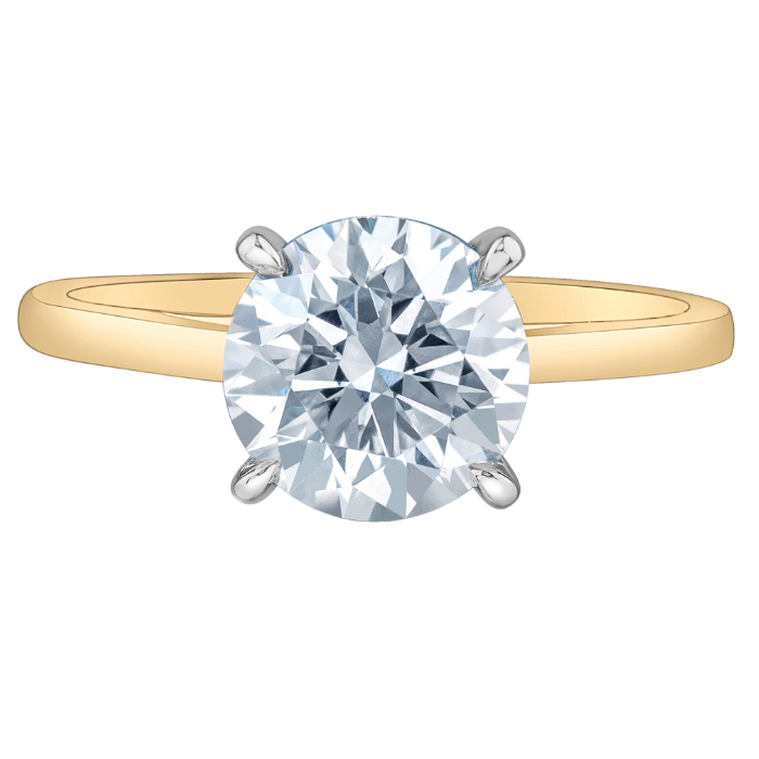 The Cathedral Classic - Round Brilliant Lab Grown Diamond Solitaire - Customizable Engagement Ring