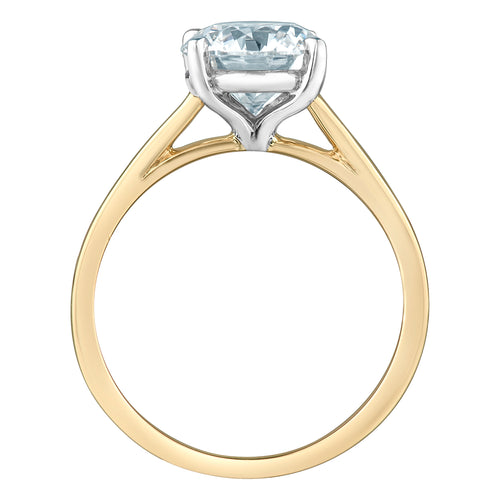 The Cathedral Classic - Round Brilliant Lab Grown Diamond Solitaire - Customizable Engagement Ring