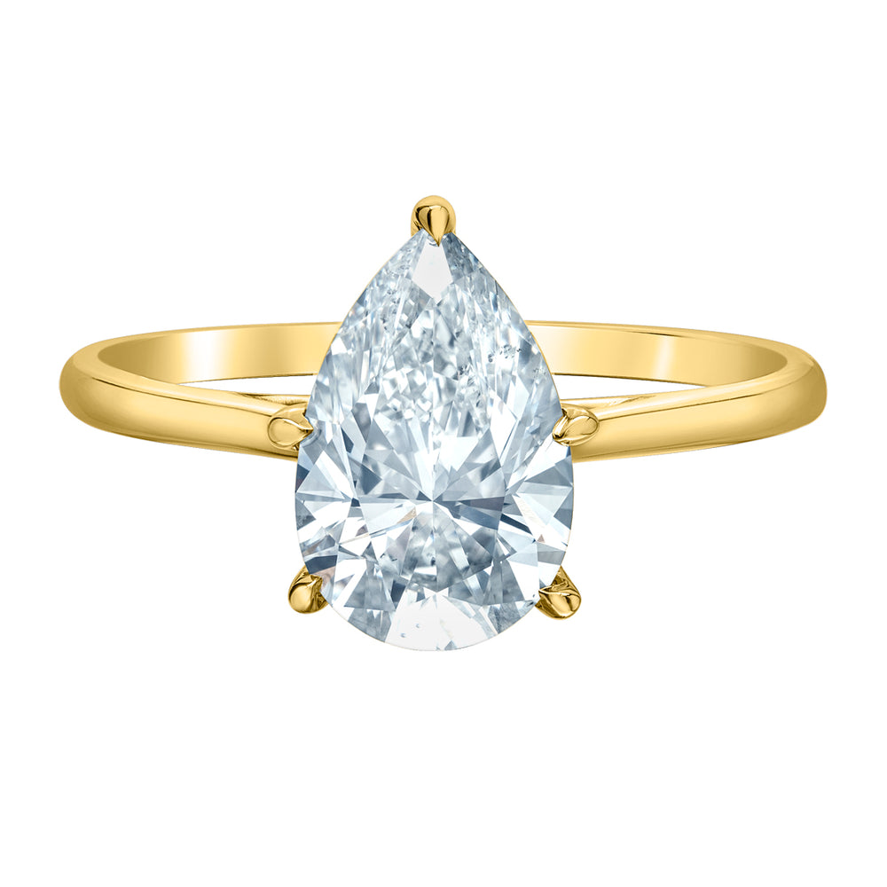 The Cathedral Classic - Pear Cut Lab Grown Diamond Solitaire - Customizable Engagement Ring