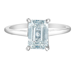 The Cathedral Classic - Emerald Cut Lab Grown Diamond Solitaire - Customizable Engagement Ring