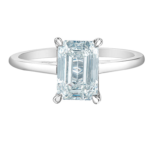 The Cathedral Classic - Emerald Cut Lab Grown Diamond Solitaire - Customizable Engagement Ring