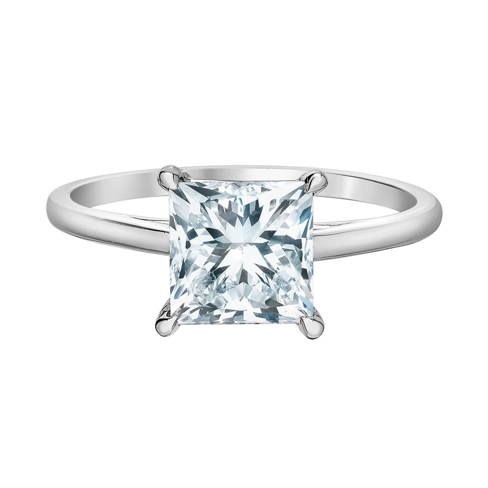 The Cathedral Classic - Princess Cut Lab Grown Diamond Solitaire - Customizable Engagement Ring