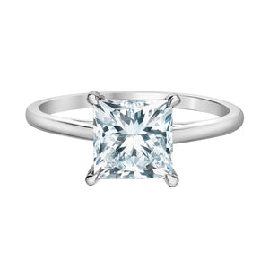 The Cathedral Classic - Princess Cut Lab Grown Diamond Solitaire - Customizable Engagement Ring