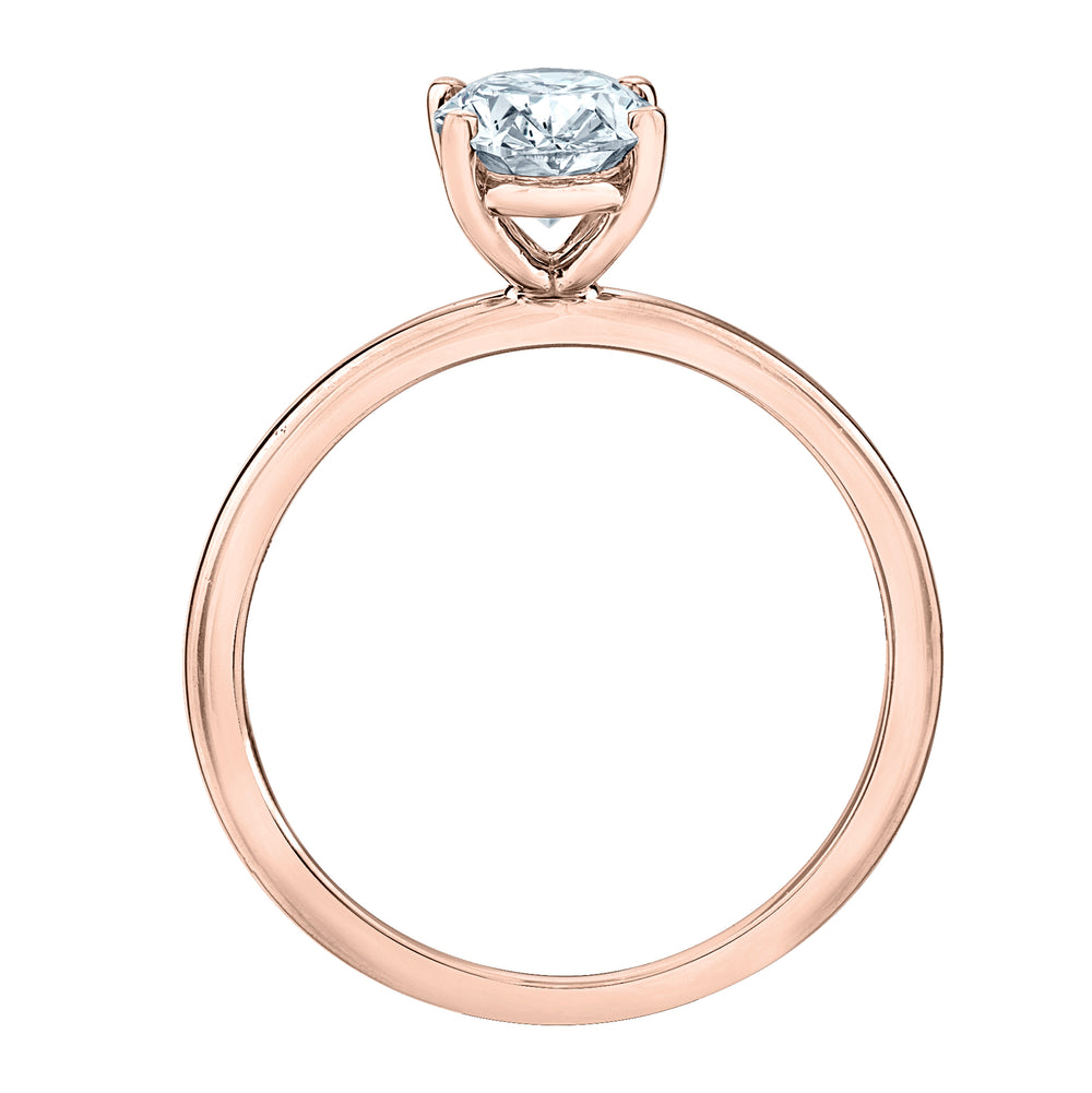 The Petite Peg - Oval Lab Grown Diamond Solitaire - Customizable Engagement Ring
