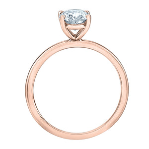 The Petite Peg - Oval Lab Grown Diamond Solitaire - Customizable Engagement Ring