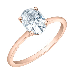 The Petite Peg - Oval Lab Grown Diamond Solitaire - Customizable Engagement Ring