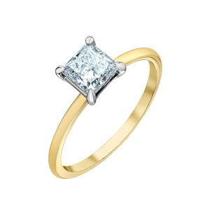 The Petite Peg - Princess Cut Lab Grown Diamond Solitaire - Engagement Ring