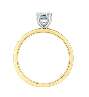 The Petite Peg - Emerald Cut Lab Grown Diamond Solitaire - Customizable Engagement Ring