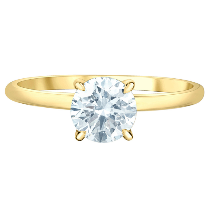 The Petite Peg - Round Brilliant Lab Grown Diamond Solitaire - Customizable Engagement Ring