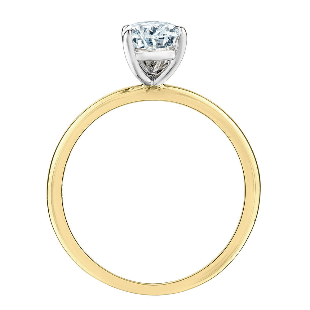 The Petite Peg - Pear Cut Lab Grown Diamond Solitaire - Customizable Engagement Ring