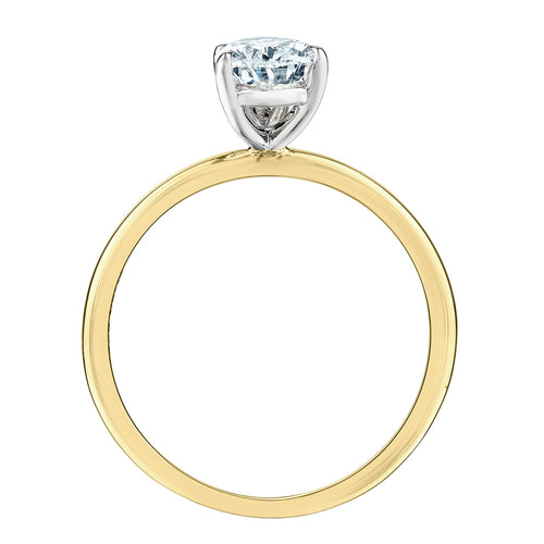 The Petite Peg - Pear Cut Lab Grown Diamond Solitaire - Customizable Engagement Ring