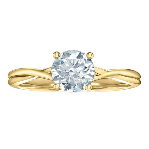 The Twist Shank Solitaire - Customizable Lab Grown Diamond Engagement Ring