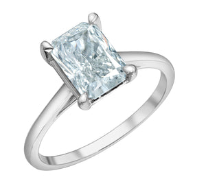 The Cathedral Classic - Radiant Cut Lab Grown Diamond Solitaire - Customizable Engagement Ring